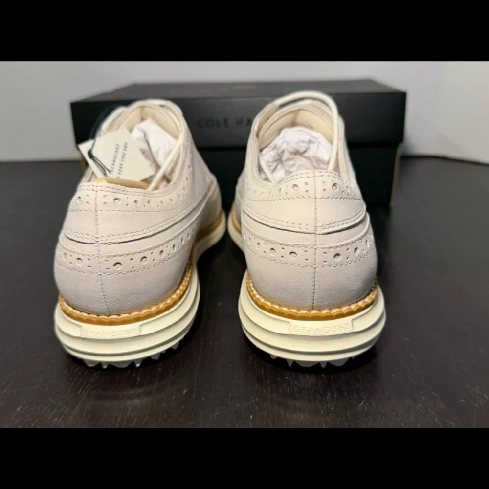 Cole Haan Zerogrand Original Grand Wing Oxford Golf Shoes Pumice Stone Womans 7B